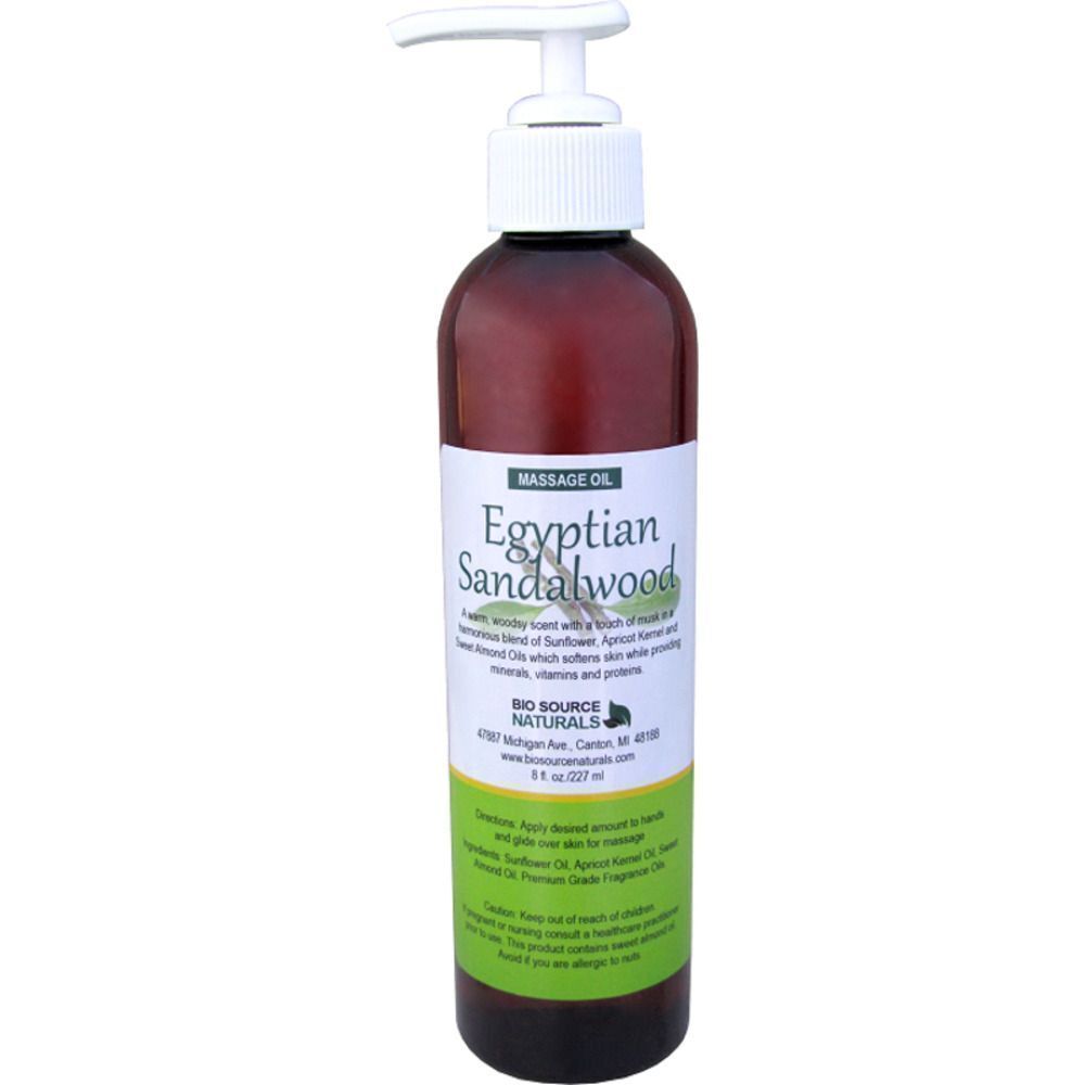 Egyptian Sandalwood Massage Oil/Personal Fragrance Oil 8 fl oz (227 ml) Pump
